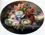 unknow artist, Floral, beautiful classical still life of flowers 011